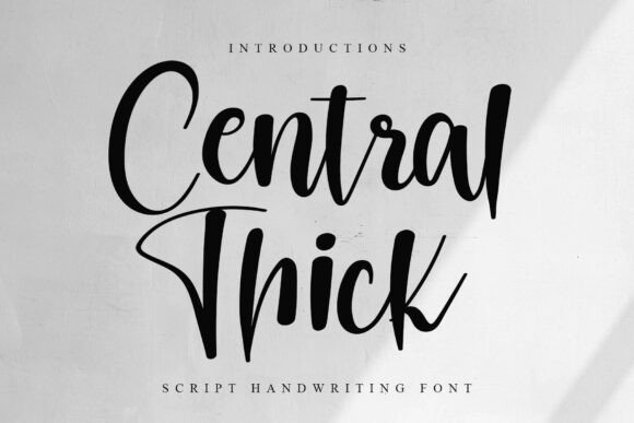 Central Thick Font: A Handwritten Script for Business Branding