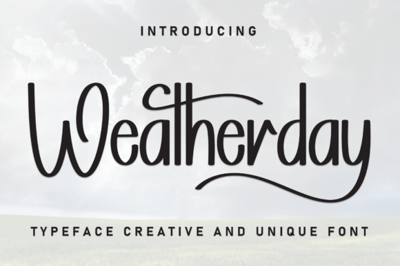 Elevate Editorial Design with Weatherday Script Font
