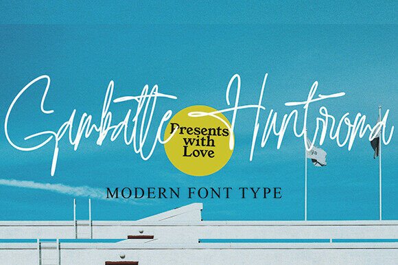 Gambatte Huntrroma: A Modern Script Font for Branding