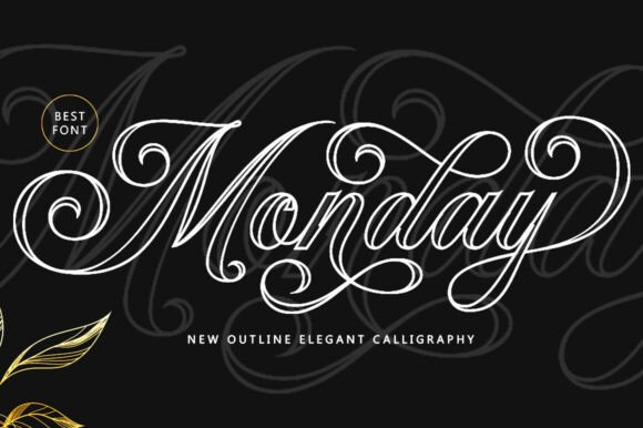 Monday Outline: A Modern Script Font for Web Design