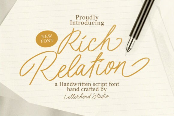 Rich Relation Typeface for Handmade Branding
