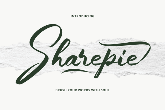 Sharepie: A Modern Brush Script Font for Editorial Design