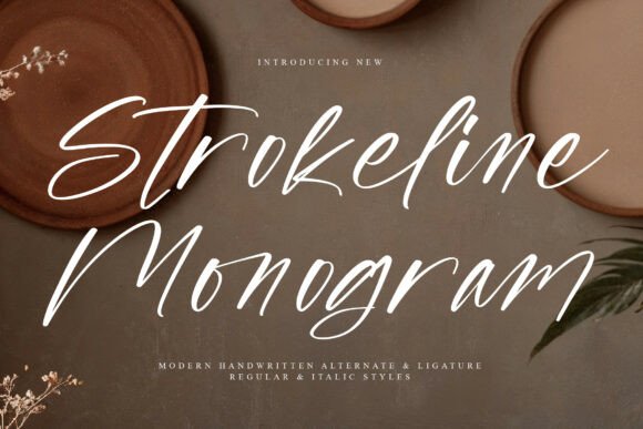 Strokeline Monogram: A Modern Script for Branding
