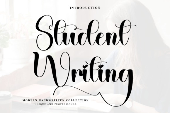 Student Writing: A Luxurious Script Typeface for Editors