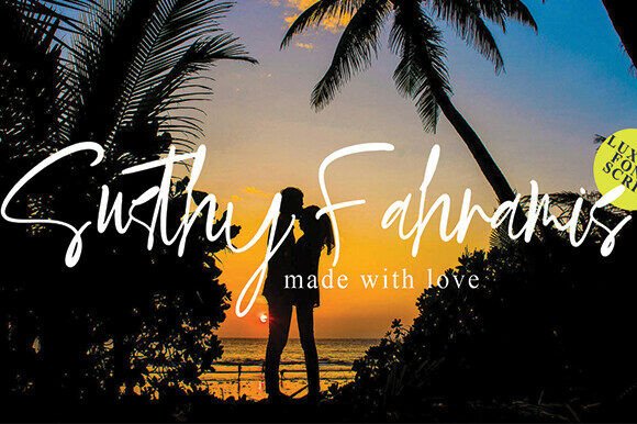 Susthy Fahramis: A Chic Script Font for Digital Branding